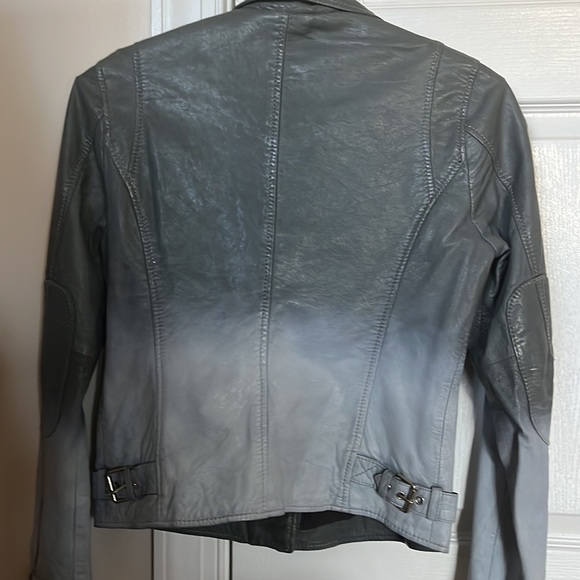 New real leather jacket shades of grey. - Picture 2 of 3